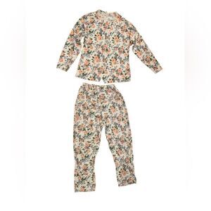 Vintage Gold Tag Victorias Secret 100% Cotton Floral Pajama Set - Size Small